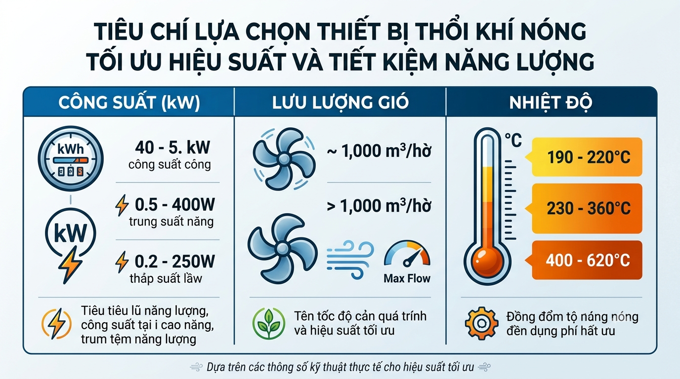 tieu chi lua chon thiet bi thoi khi nong toi uu hieu suat va tiet kiem nang luong Tiêu Chí Lựa Chọn Thiết Bị Thổi Khí Nóng Tối Ưu Hiệu Suất Và Tiết Kiệm Năng Lượng
