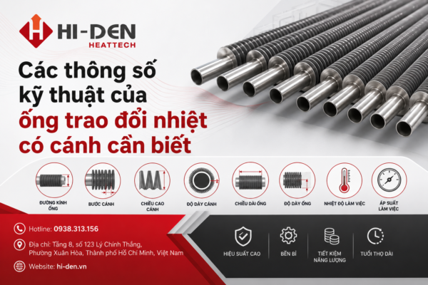Các thông số kỹ thuật của ống trao đổi nhiệt có cánh cần biết